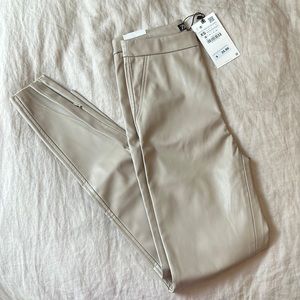 ZARA faux leather skinny pants